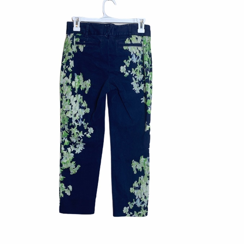 Anthro cartonnier floral high rise capri pants